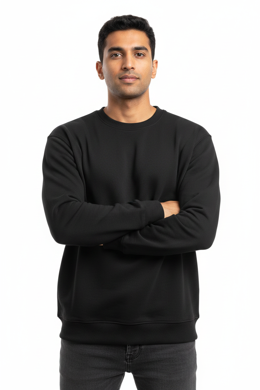 KVastrika  Fleece Sweatshirt – 300 GSM, Regular Fit for Men and Women